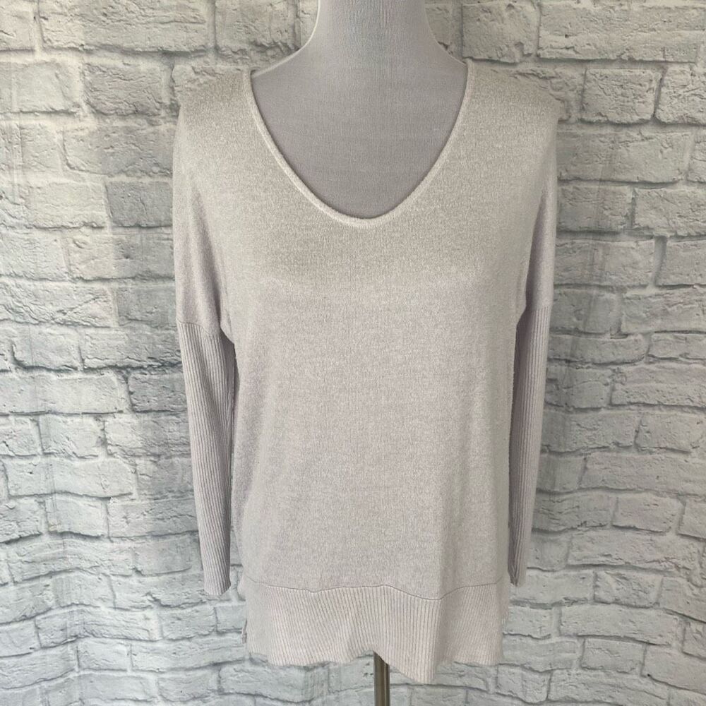 Time & Tru women S cabincore batwing cozycore sweater white